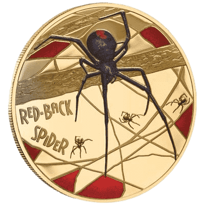 Tuvalu iconic red spider coin