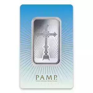 1 oz PAMP Suisse Silver Bar Faith Series: Romanesque Cross (3)