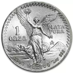 1983 Mexico 1 oz Silver libertad BU (In Capsule)