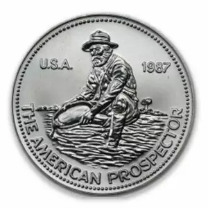 1987 1oz Prospector Silver Round (3)