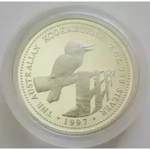 1997 2 oz Australian Perth Mint Silver Kookaburra