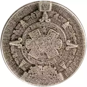 2 oz Silver Aztec Sun Stone Stacker Round (In Capsule)