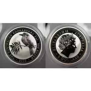 2000 2 oz Australian Perth Mint Silver Kookaburra