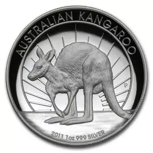 2011 1 oz Silver Australian Kangaroo High Relief Proof Coin (In Capsule)