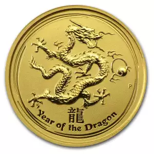 2012 1/10oz Australian Perth Mint Gold Lunar II: Year of the Dragon