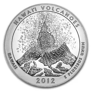 2012 5 oz Silver America the Beautiful Hawaii Volcanoes National Park