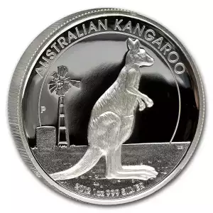 2012 Australia 1 oz Silver Kangaroo High Relief Proof Coin (In Capsule)