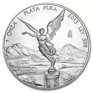 2013 Mexico 1 oz Silver Libertad BU Coin (In Capsule)