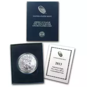 2013-W 1 oz Burnished American Silver Eagle (w/Box & COA)