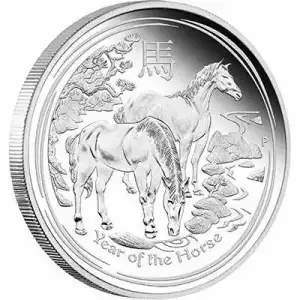 2014 Australia 1 oz Year of the Horse Silver Proof Coin (In Capsule)