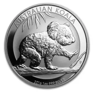 2016 1 oz Australian Perth Mint Silver Koala BU Coin (In Capsule)