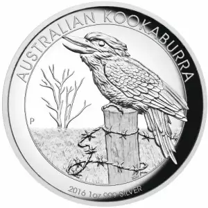 2016 1 oz Proof Australian High Relief Silver Kookaburra Coin (In Capsule)