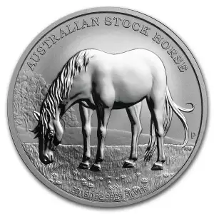 2016 1 oz Silver Australian Stock Horse BU Coin (In Capsule)