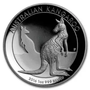 2016 Australia 1 oz Silver Kangaroo High Relief Proof Coin (In Capsule)