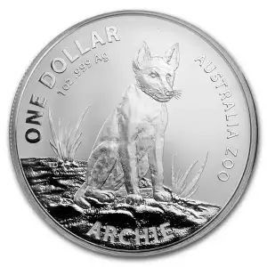 2017 Australia 1 oz Frosted Silver Archie The Alpine Dingo BU Coin (In Capsule) (3)