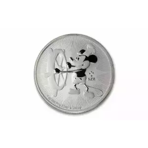 2017 Niue $2 1oz Mickey Mouse: Steamboat Willie Silver Coin BU (In Capsule) (3)