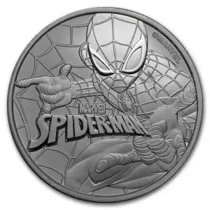 2017 Tuvalu 1 oz Silver $1 Marvel Series Spider-Man BU Coin NGC MS-68