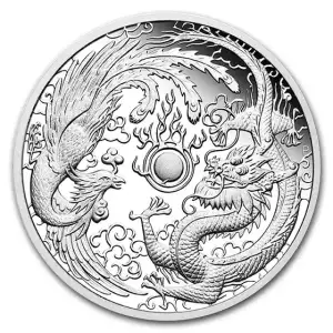 2018 1 oz Silver Perth Mint Dragon & Phoenix Proof Coin