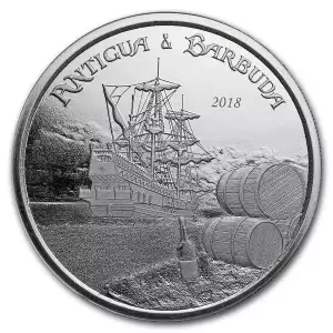 2018 Antigua & Barbuda 1 oz Silver Rum Runner Coin (In Capsule)