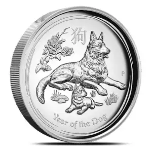 2018 Australia 1 oz Silver Year of the Dog High Relief Proof Coin (In Capsule)