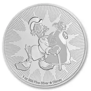 2018 Niue 1 oz Silver $2 Disney Scrooge McDuck BU Coin (In Capsule)