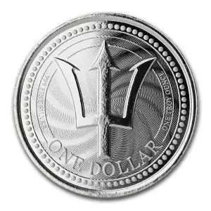 2019 1 oz Barbados Silver Trident BU Coin (In Capsule)