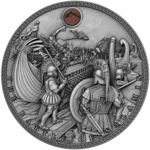 2019 Niue 2 oz Antiqued Silver Battle of Salamis Commemorative Coin (w/Box & COA) (5)