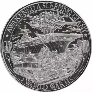 2019 Patriot World War II 1 oz Proof Like Silver Round (2)