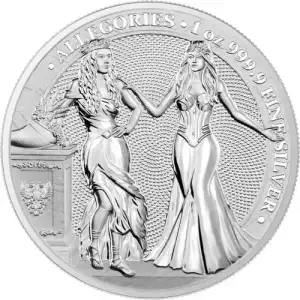 2020 1 oz The Allegories Italia & Germania Silver Round BU