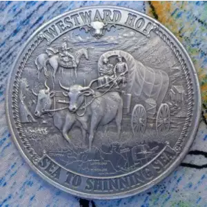 2020 Frontiers Westward Ho! 1 oz Antique Finish Silver Round - Sea to Shining Sea (4)