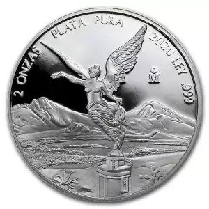 2020 Mexico 2 oz Silver Proof Libertad Coin