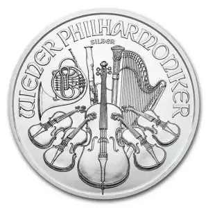 2021 Austria 1 oz Silver Philharmonic BU Coin (In Capsule)