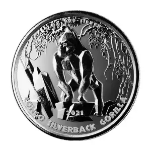 2021 Republic of Congo 1oz Silver Gorilla