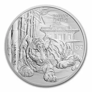 2021 South Korea 1 oz Silver Tiger BU