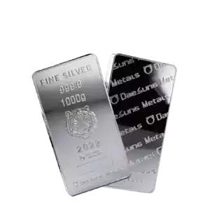 2022 1 Kilo Silver Bar With Tiger Hallmark