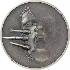 2022 1 oz Antique Cook Islands Silver Untrapped High Relief Coin