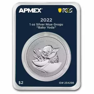 2022  Niue 1 oz Siver $2 Grogu 