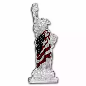 2022 Solomon Islands 2 oz $5 Silver Statue of Liberty: America the Free