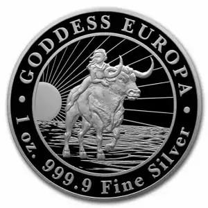 2022 Tokelau 1 oz Silver Goddess Europa BU Coin