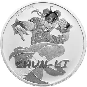 2022 Tuvalu 1 oz Silver Street Fighter: Chun Li Coin BU