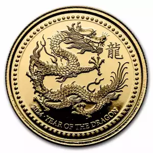 2024 Samoa Lunar Year Of The Dragon 1 oz Gold Proof-Like Coin