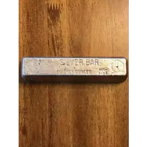 50 oz Omega Vintage Silver Bar By M & B Refining