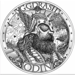 Asgard 1 oz Antique Finish Silver Round - Mythical Cities Series