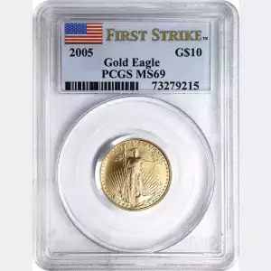 Gold Bullion-Gold Eagles--$10 Gold Eagle 1/4 oz -Gold- 10 Dollar