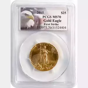 Gold Bullion-Gold Eagles--$25 Gold Eagle 1/2 oz -Gold- 25 Dollar