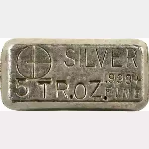 Rare 5 oz Vintage M & B Mining 'OMEGA' Hand Poured Silver Bar (Ingot)