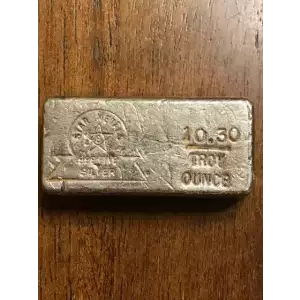 Vintage 10.30 oz Star Metals Poured Silver Bar