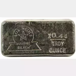 Vintage 10.44 oz Star metals Silver Bar (3)