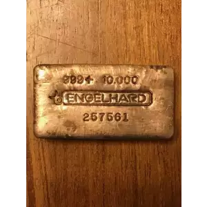 Vintage 10 oz Engelhard Bull Logo Variety Poured Silver Bar (3)