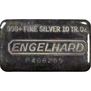 Vintage 10 oz Engelhard P Series  Poured Silver Bar (2)